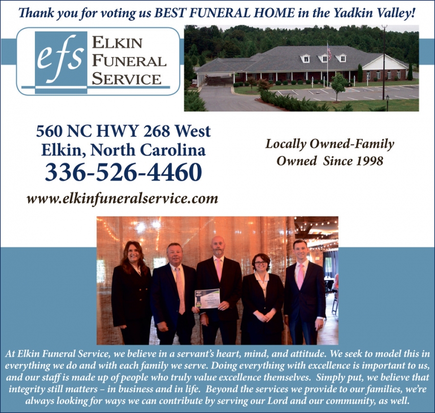 Best Funeral Home, Elkin Funeral Service, Elkin, NC